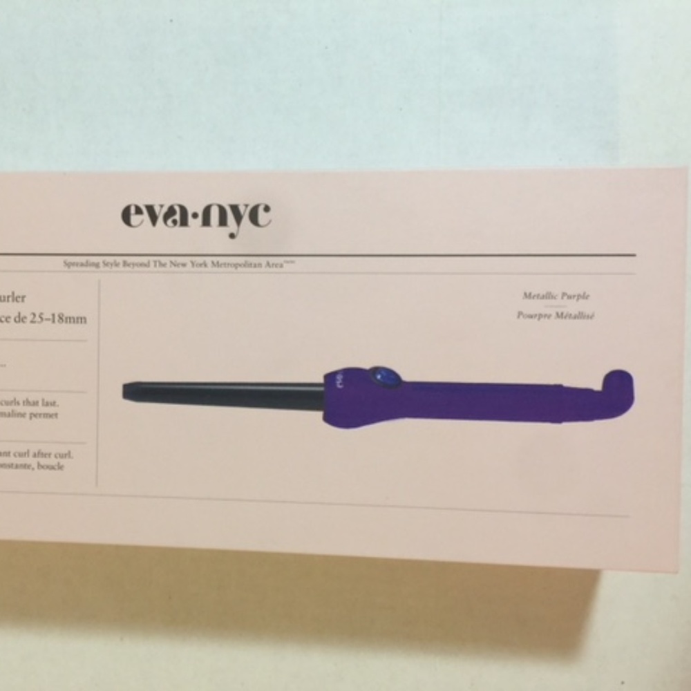 eva-nyc 25-18mm Tourmaline Clip-free Curler